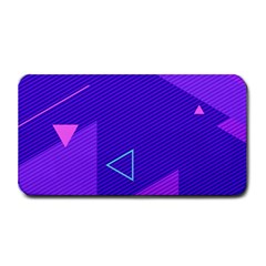 Purple Geometric Abstraction, Purple Neon Background Medium Bar Mat by nateshop