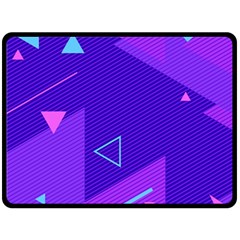 Purple Geometric Abstraction, Purple Neon Background Fleece Blanket (large) by nateshop