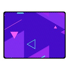 Purple Geometric Abstraction, Purple Neon Background Fleece Blanket (small) by nateshop