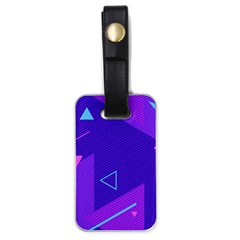 Purple Geometric Abstraction, Purple Neon Background Luggage Tag (one Side) by nateshop