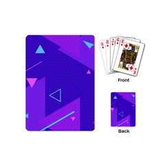 Purple Geometric Abstraction, Purple Neon Background Playing Cards Single Design (mini) by nateshop