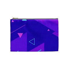 Purple Geometric Abstraction, Purple Neon Background Cosmetic Bag (medium) by nateshop