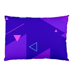 Purple Geometric Abstraction, Purple Neon Background Pillow Case (two Sides) by nateshop