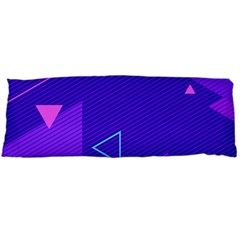 Purple Geometric Abstraction, Purple Neon Background Body Pillow Case (dakimakura) by nateshop