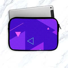 Purple Geometric Abstraction, Purple Neon Background Apple Ipad Mini Zipper Cases by nateshop