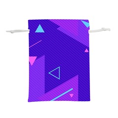 Purple Geometric Abstraction, Purple Neon Background Lightweight Drawstring Pouch (s) by nateshop