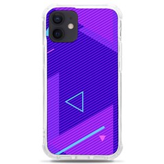 Purple Geometric Abstraction, Purple Neon Background Iphone 12 Mini Tpu Uv Print Case	 by nateshop