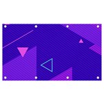 Purple Geometric Abstraction, Purple Neon Background Banner and Sign 7  x 4  Front