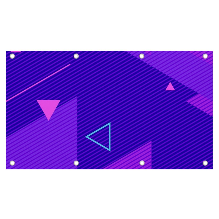 Purple Geometric Abstraction, Purple Neon Background Banner and Sign 7  x 4 