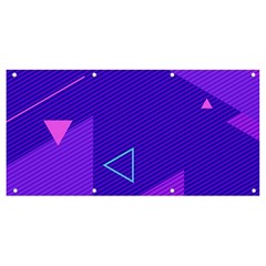 Purple Geometric Abstraction, Purple Neon Background Banner And Sign 8  X 4  by nateshop