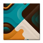 Retro Colored Abstraction Background, Creative Retro Tile Coaster Front