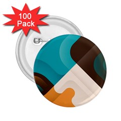 Retro Colored Abstraction Background, Creative Retro 2 25  Buttons (100 Pack)  by nateshop