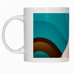 Retro Colored Abstraction Background, Creative Retro White Mug by nateshop