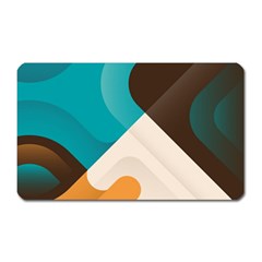 Retro Colored Abstraction Background, Creative Retro Magnet (rectangular) by nateshop