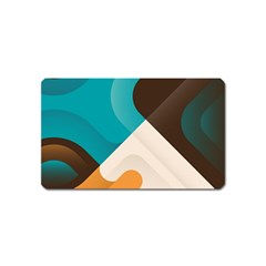 Retro Colored Abstraction Background, Creative Retro Magnet (name Card) by nateshop