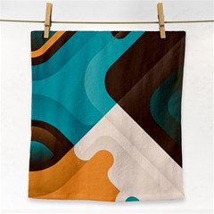 Retro Colored Abstraction Background, Creative Retro Face Towel by nateshop