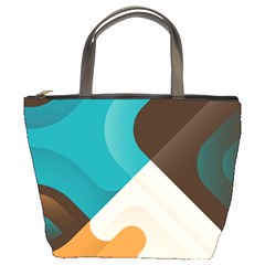 Retro Colored Abstraction Background, Creative Retro Bucket Bag by nateshop