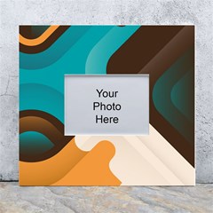 Retro Colored Abstraction Background, Creative Retro White Wall Photo Frame 5  X 7  by nateshop