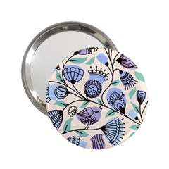 Retro Texture With Birds 2 25  Handbag Mirrors by nateshop