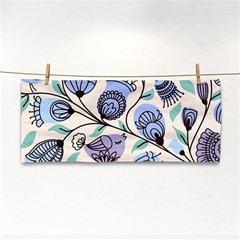 Retro Texture With Birds Hand Towel by nateshop