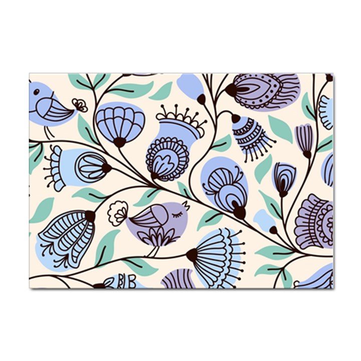 Retro Texture With Birds Sticker A4 (100 pack)