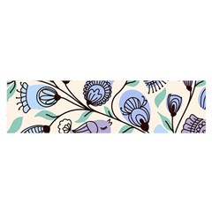 Retro Texture With Birds Oblong Satin Scarf (16  X 60 ) by nateshop