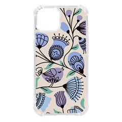 Retro Texture With Birds Iphone 14 Tpu Uv Print Case by nateshop