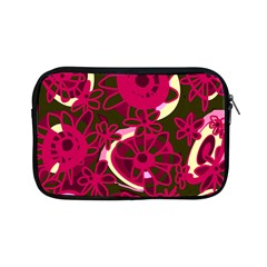 Mazipoodles Love Flowers - Green Magenta Pink Apple Ipad Mini Zipper Cases by Mazipoodles