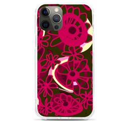 Mazipoodles Love Flowers - Green Magenta Pink Iphone 12 Pro Max Tpu Uv Print Case by Mazipoodles