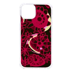 Mazipoodles Love Flowers - Green Magenta Pink Iphone 13 Tpu Uv Print Case by Mazipoodles