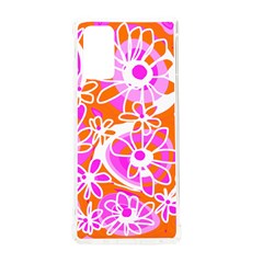 Mazipoodles Love Flowers - Orange Pink White Samsung Galaxy Note 20 Tpu Uv Case by Mazipoodles