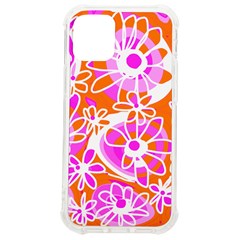 Mazipoodles Love Flowers - Orange Pink White Iphone 12 Mini Tpu Uv Print Case	 by Mazipoodles