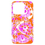 Mazipoodles Love Flowers - Orange Pink White iPhone 14 Pro Black UV Print Case Front