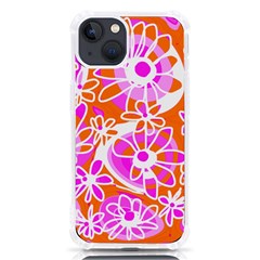 Mazipoodles Love Flowers - Orange Pink White Iphone 13 Tpu Uv Print Case by Mazipoodles