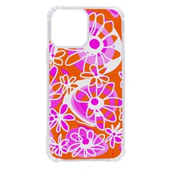 Mazipoodles Love Flowers - Orange Pink White Iphone 13 Pro Max Tpu Uv Print Case by Mazipoodles