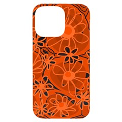 Mazipoodles Love Flowers - White Orange Too Iphone 14 Pro Max Black Uv Print Case by Mazipoodles