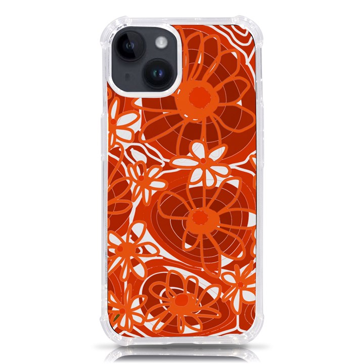 Mazipoodles Love Flowers - White Orange Too iPhone 14 TPU UV Print Case