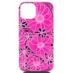 Mazipoodles Love Flowers - White Pink Too iPhone 14 Black UV Print Case Front