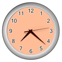 Peach Fuzz 2024 Wall Clock (silver) by dressshop