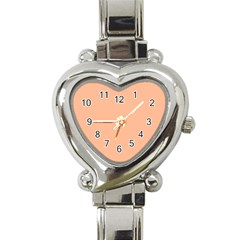 Peach Fuzz 2024 Heart Italian Charm Watch by dressshop