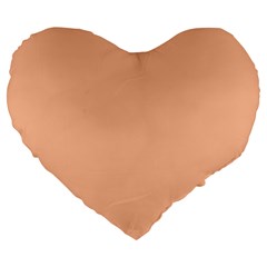 Peach Fuzz 2024 Large 19  Premium Flano Heart Shape Cushions by dressshop