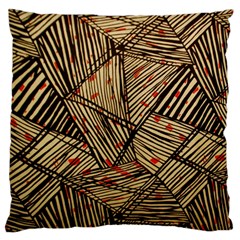 Abstract Geometric Pattern, Abstract Paper Backgrounds Large Premium Plush Fleece Cushion Case (two Sides) by nateshop