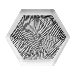 Abstract Geometric Pattern, Abstract Paper Backgrounds Hexagon Wood Jewelry Box by nateshop