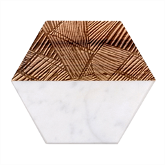 Abstract Geometric Pattern, Abstract Paper Backgrounds Marble Wood Coaster (hexagon)  by nateshop