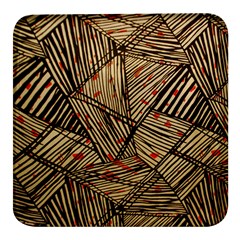 Abstract Geometric Pattern, Abstract Paper Backgrounds Square Glass Fridge Magnet (4 Pack)