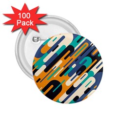 Abstract Rays, Material Design, Colorful Lines, Geometric 2 25  Buttons (100 Pack)  by nateshop