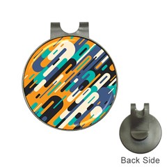 Abstract Rays, Material Design, Colorful Lines, Geometric Hat Clips With Golf Markers by nateshop