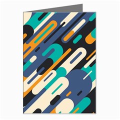 Abstract Rays, Material Design, Colorful Lines, Geometric Greeting Card by nateshop