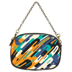 Abstract Rays, Material Design, Colorful Lines, Geometric Chain Purse (two Sides) by nateshop