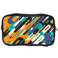 Abstract Rays, Material Design, Colorful Lines, Geometric Toiletries Bag (one Side) by nateshop